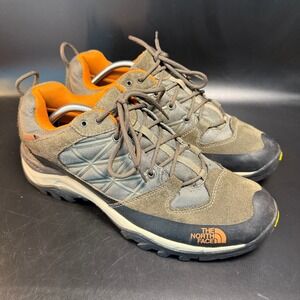 The North Face Hiking Shoes Mens 11.5 Brown Orange Vibram Trail Sneakers